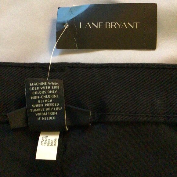 NWT Lane Bryant Jeans Women’s 24 Black Cropped Pedal Pushers Capri Crop Denim - Picture 10 of 10